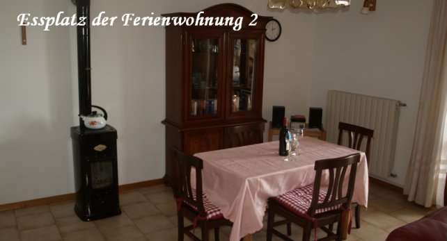 Essplatz Ferienwohnung 2 der Casa Resem in Tignale am Gardasee